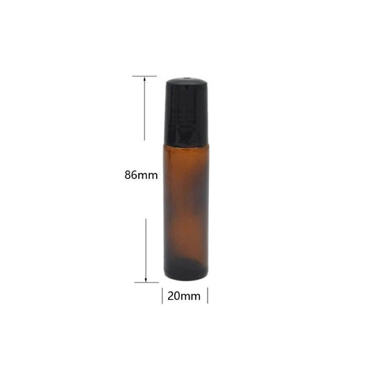 Glass Bottle with Stainless Steel Roller Ball
